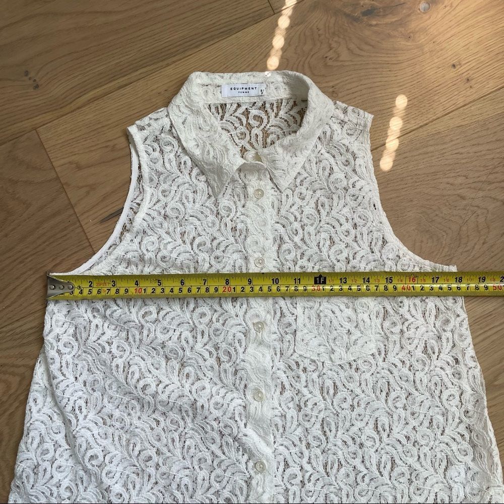 EQUIPMENT LACE SLEEVELESS TOP - Picture 11 of 14